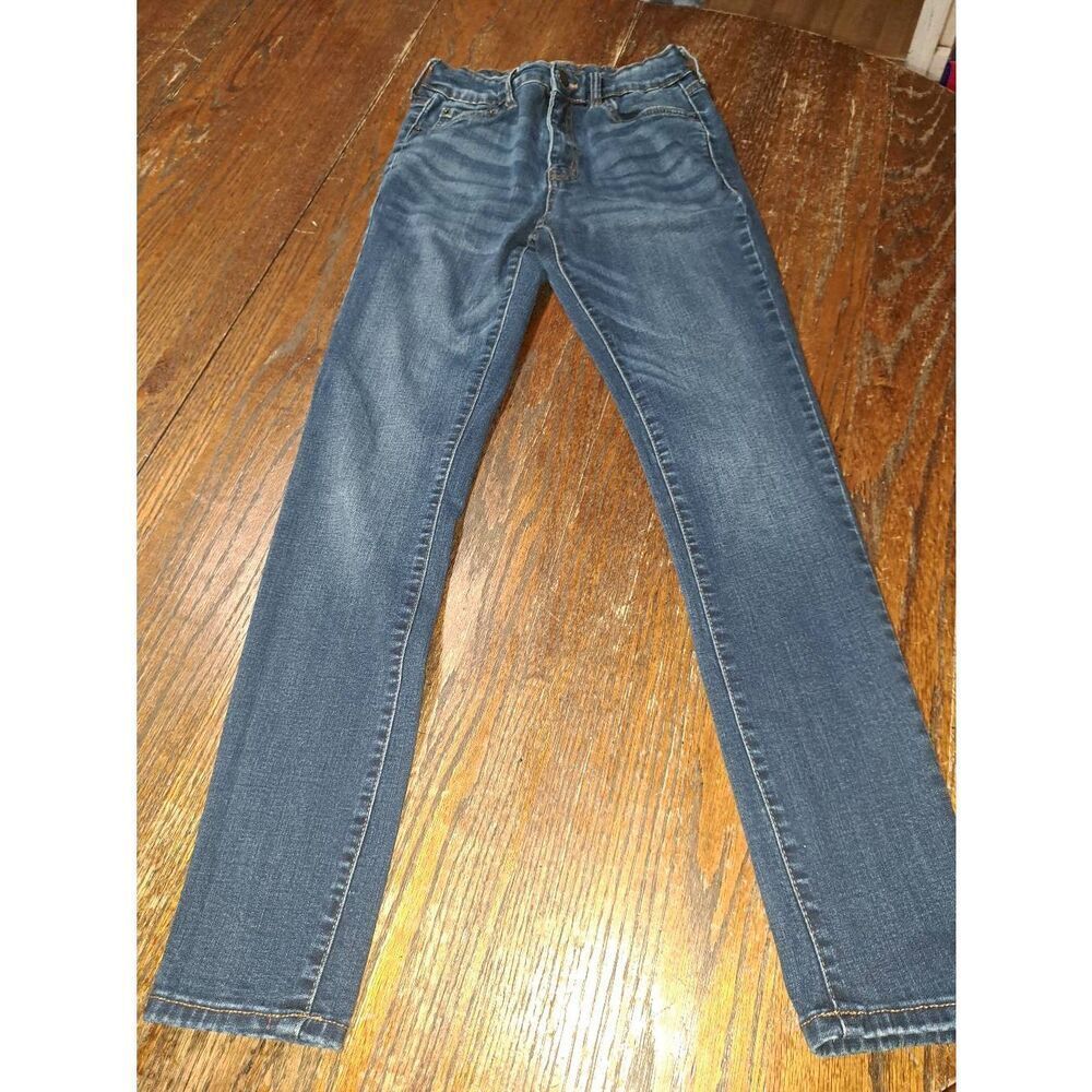 Size 6 Aeropostale Denim Blue Jean High Rise Jegging Legging Pockets Belt Loops